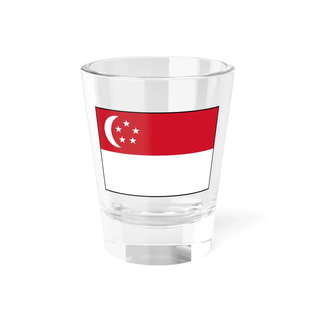 Flag of Singapore bordered (Singapore) Shot Glass 1.5oz 1.5oz - Go Mug Yourself