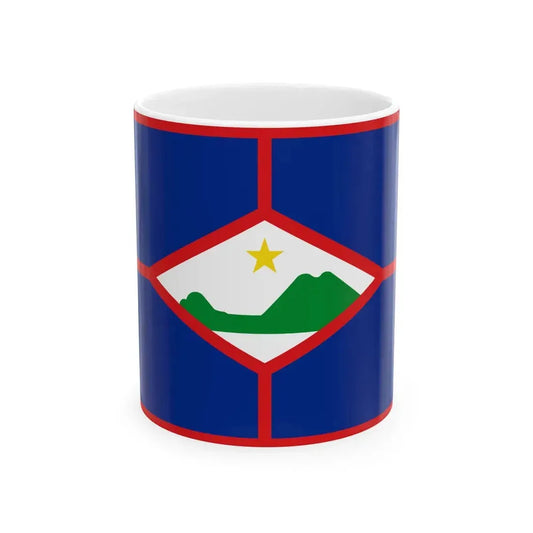 Flag of Sint Eustatius (Netherlands) White Coffee Mug 11oz - Go Mug Yourself