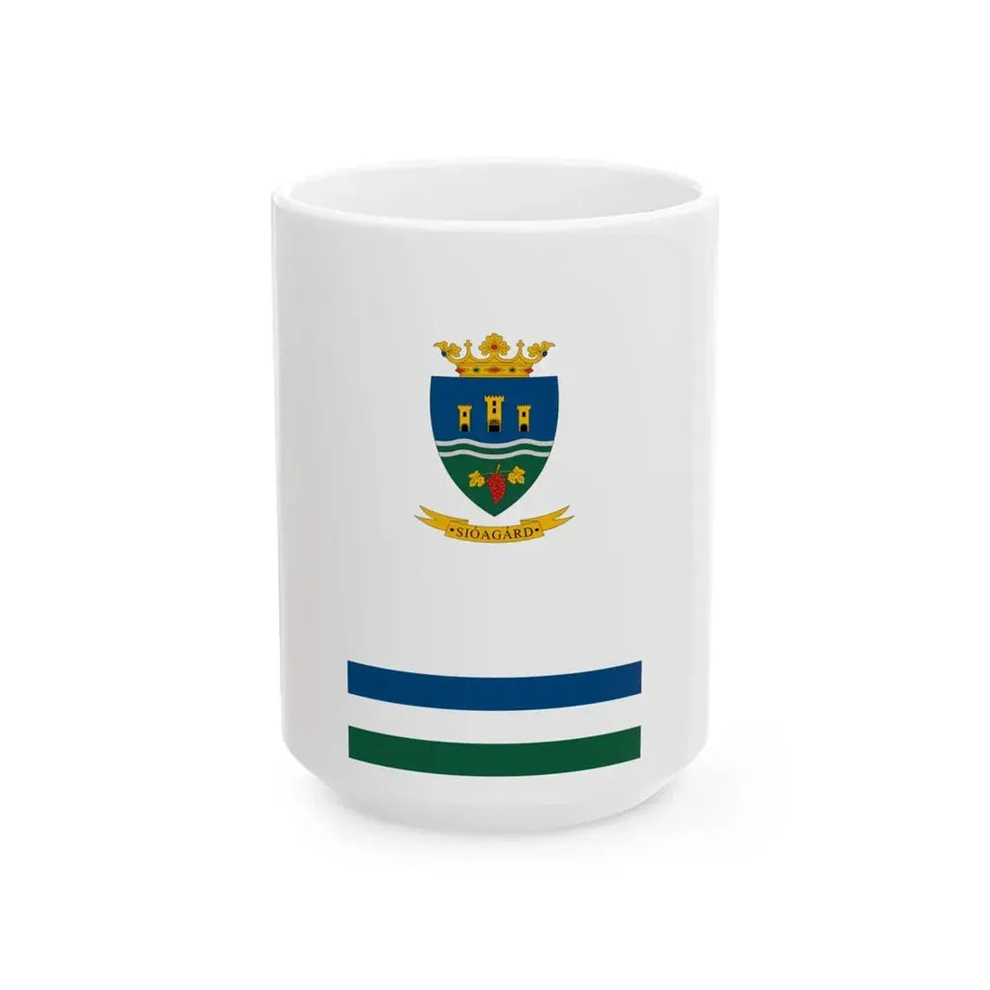 Flag of Sioagard (Hungary) White Coffee Mug 15oz - Go Mug Yourself
