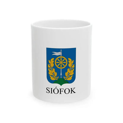 Flag of Siofok variant (Hungary) White Coffee Mug 11oz - Go Mug Yourself