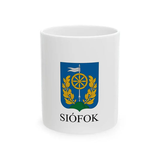 Flag of Siofok variant (Hungary) White Coffee Mug 11oz - Go Mug Yourself