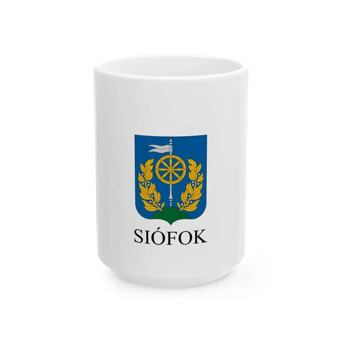 Flag of Siofok variant (Hungary) White Coffee Mug 15oz - Go Mug Yourself