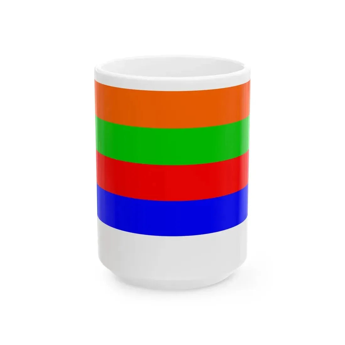 Flag of Sirohi (India) White Coffee Mug 15oz - Go Mug Yourself