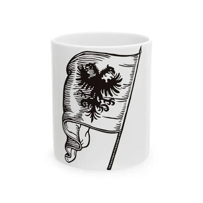 Flag of Skanderbeg by Hieronymus Henninges 1598 (Albania) White Coffee Mug 11oz - Go Mug Yourself