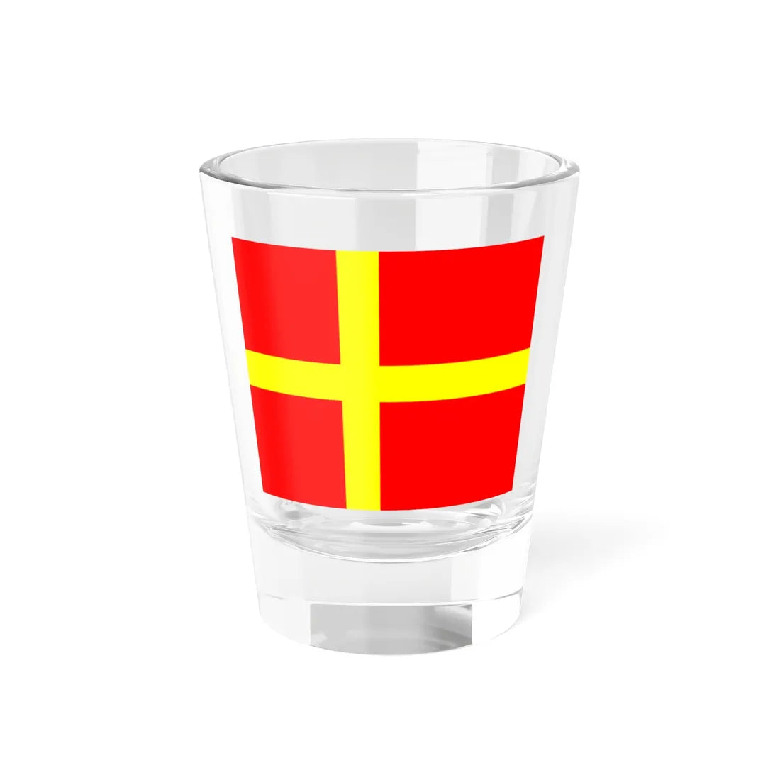 Flag of Skane (Sweden) Shot Glass 1.5oz 1.5oz - Go Mug Yourself