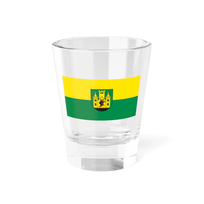 Flag of Skofja Loka with CoA (Slovenia) Shot Glass 1.5oz 1.5oz - Go Mug Yourself