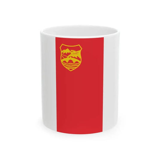 Flag of Skopje North Macedonia (North Macedonia) White Coffee Mug 11oz - Go Mug Yourself