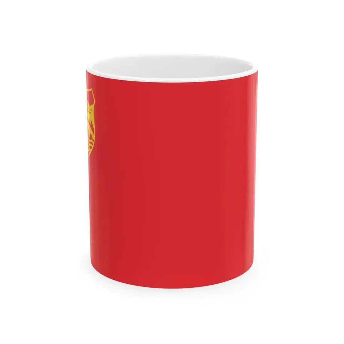 Flag of Skopje North Macedonia Rectangular (North Macedonia) White Coffee Mug 11oz - Go Mug Yourself
