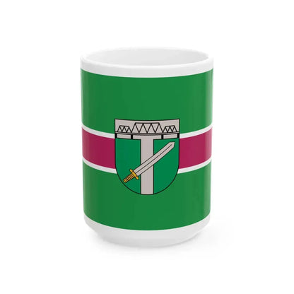 Flag of Skrunda (Latvia) White Coffee Mug 15oz - Go Mug Yourself