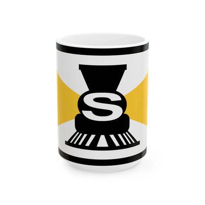 Flag of Slater Iowa (United States) White Coffee Mug 15oz - Go Mug Yourself