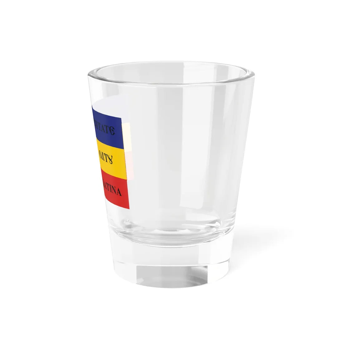 Flag of Slatina guard in 1848 horizontal stripes (Oman) Shot Glass 1.5oz - Go Mug Yourself