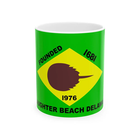 Flag of Slaughter Beach Delaware (United States) White Coffee Mug 11oz - Go Mug Yourself