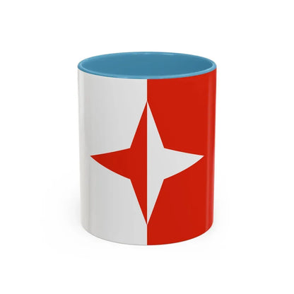 Flag of Sliema Malta - Accent Coffee Mug 11oz Light Blue - Go Mug Yourself