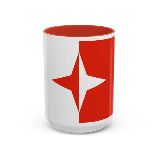 Flag of Sliema Malta - Accent Coffee Mug 15oz Red - Go Mug Yourself