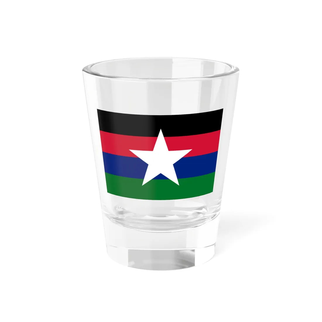 Flag of SLM al-Nur (Sudan) Shot Glass 1.5oz 1.5oz - Go Mug Yourself