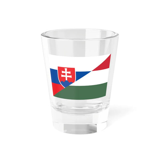 Flag of Slovakia and Hungary (Hungary) Shot Glass 1.5oz 1.5oz - Go Mug Yourself