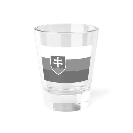 Flag Of Slovakia Black And White Variant 1 (Slovakia) Shot Glass 1.5oz 1.5oz - Go Mug Yourself