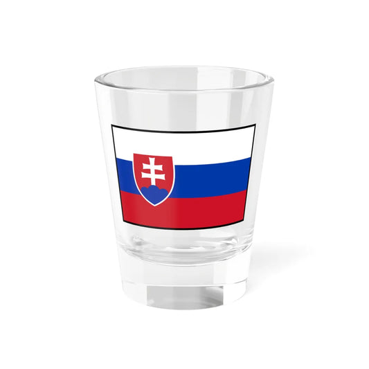Flag Of Slovakia Bordered (Slovakia) Shot Glass 1.5oz 1.5oz - Go Mug Yourself