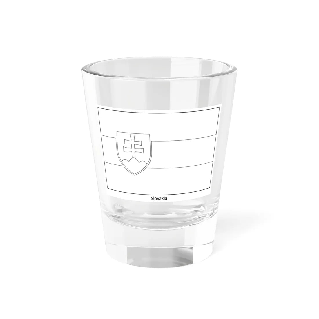 Flag Of Slovakia Colouring Page (Slovakia) Shot Glass 1.5oz 1.5oz - Go Mug Yourself