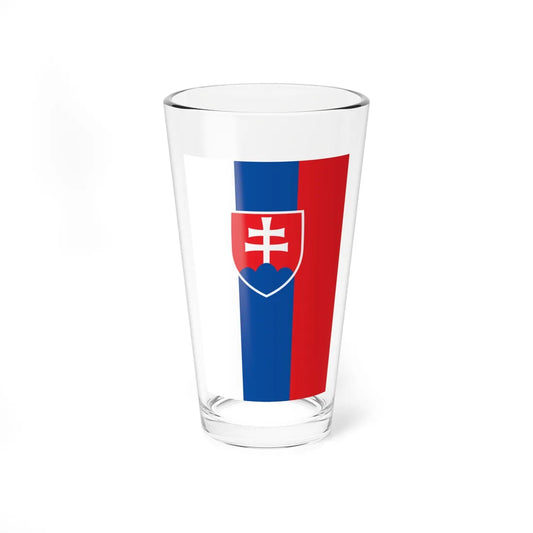 Flag Of Slovakia Vertical (Slovakia) Pint Glass 16oz 16oz - Go Mug Yourself