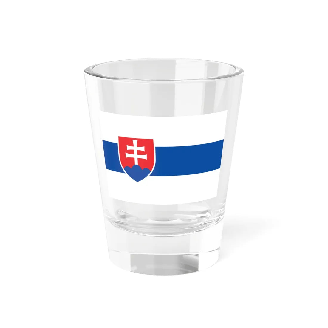 Flag Of Slovakia White Blue White Flag (Slovakia) Shot Glass 1.5oz 1.5oz - Go Mug Yourself