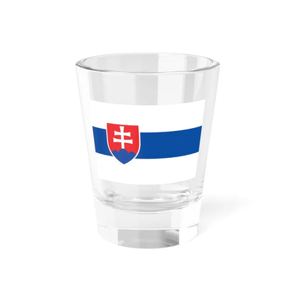 Flag Of Slovakia White Blue White Flag (Slovakia) Shot Glass 1.5oz 1.5oz - Go Mug Yourself
