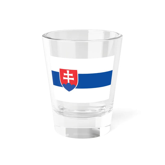 Flag Of Slovakia White Blue White Flag (Slovakia) Shot Glass 1.5oz 1.5oz - Go Mug Yourself