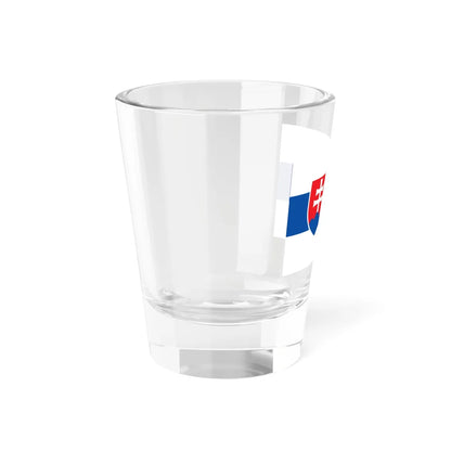 Flag Of Slovakia White Blue White Flag (Slovakia) Shot Glass 1.5oz - Go Mug Yourself