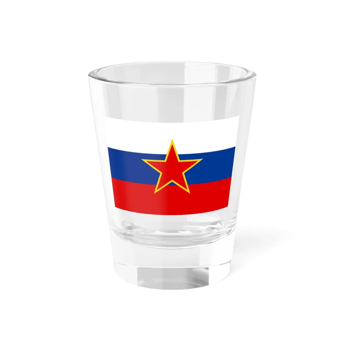 Flag of Slovenia 1945-1991 3-2 (Slovenia) Shot Glass 1.5oz 1.5oz - Go Mug Yourself