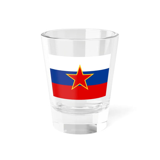 Flag of Slovenia 1945-1991 3-2 (Slovenia) Shot Glass 1.5oz 1.5oz - Go Mug Yourself