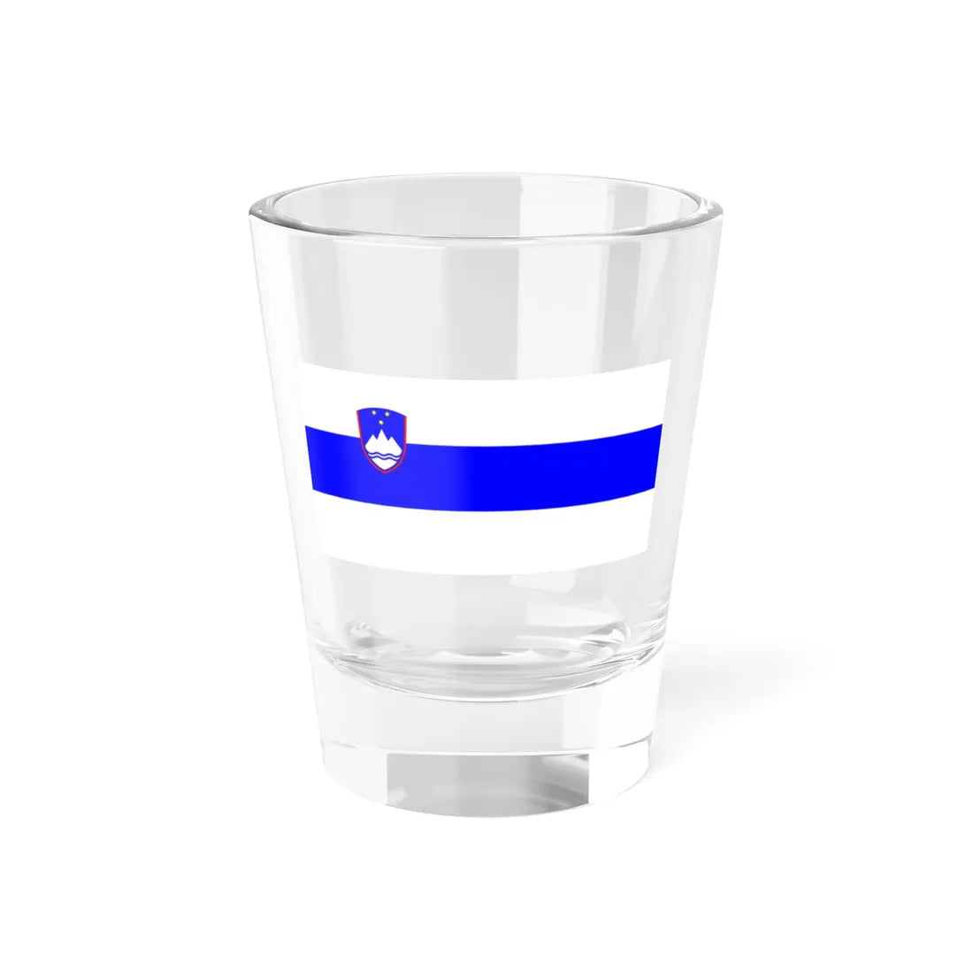 Flag of Slovenia White-blue-white flag (Slovenia) Shot Glass 1.5oz 1.5oz - Go Mug Yourself