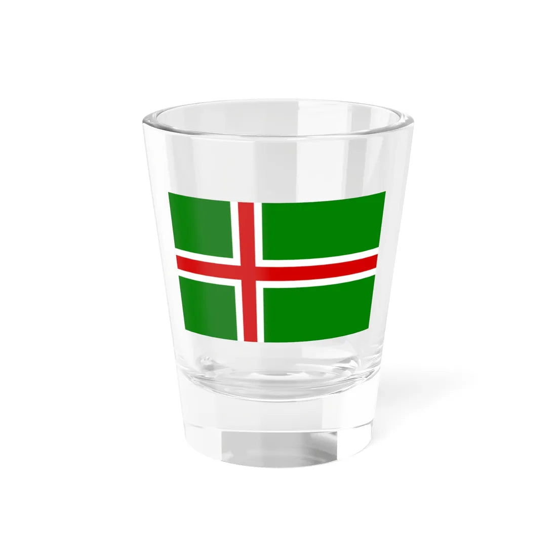 Flag of Smaland 5-8 (Sweden) Shot Glass 1.5oz 1.5oz - Go Mug Yourself