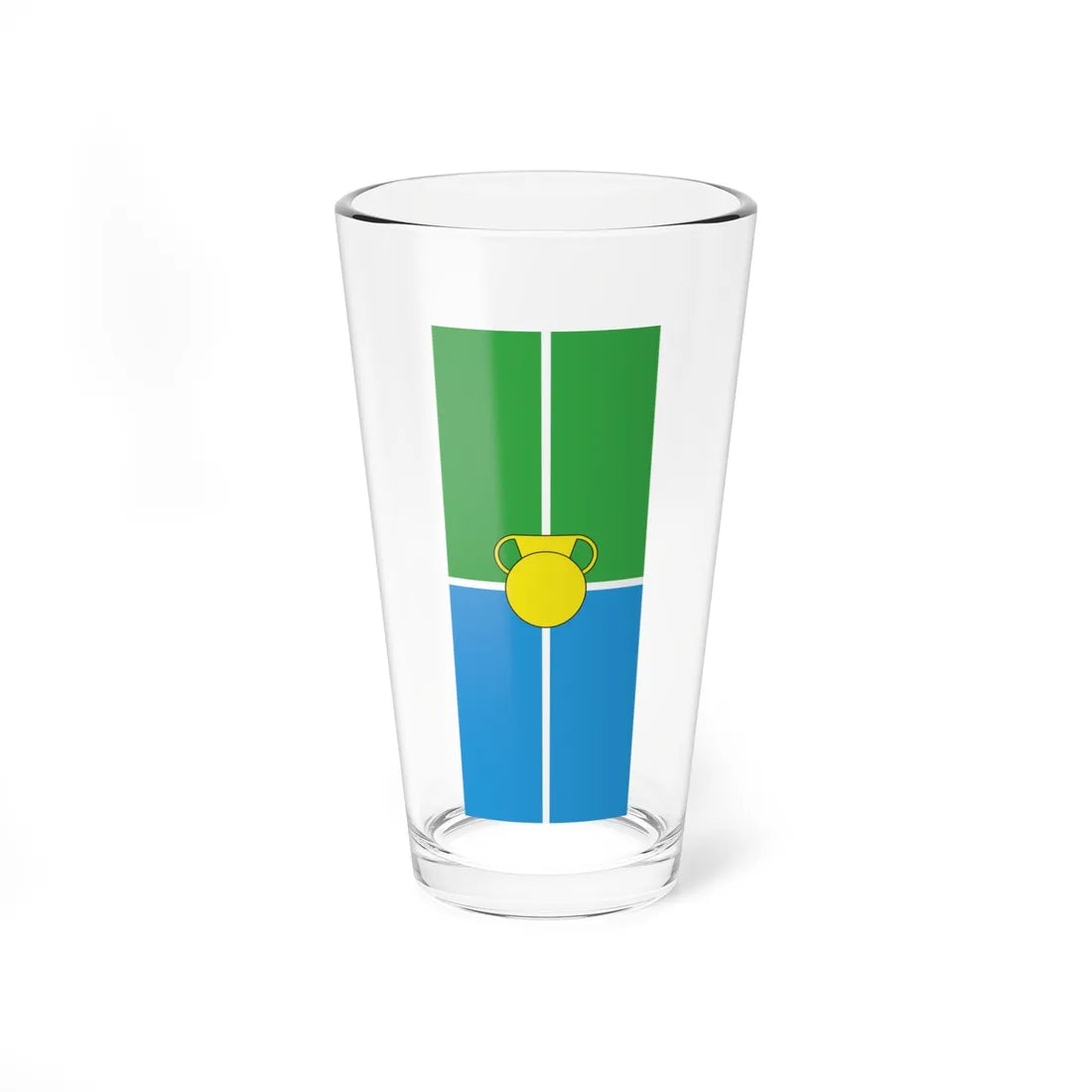 Flag of Smarjeske Toplice vertical (Slovenia) Pint Glass 16oz 16oz - Go Mug Yourself