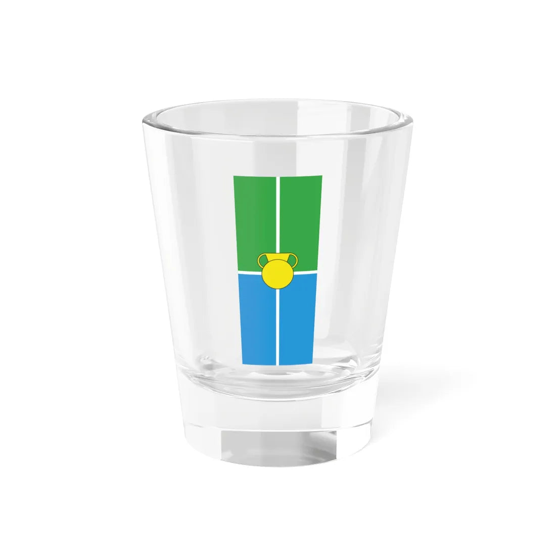 Flag of Smarjeske Toplice vertical (Slovenia) Shot Glass 1.5oz 1.5oz - Go Mug Yourself