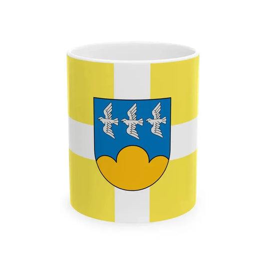 Flag of Smiltene (Latvia) White Coffee Mug 11oz - Go Mug Yourself