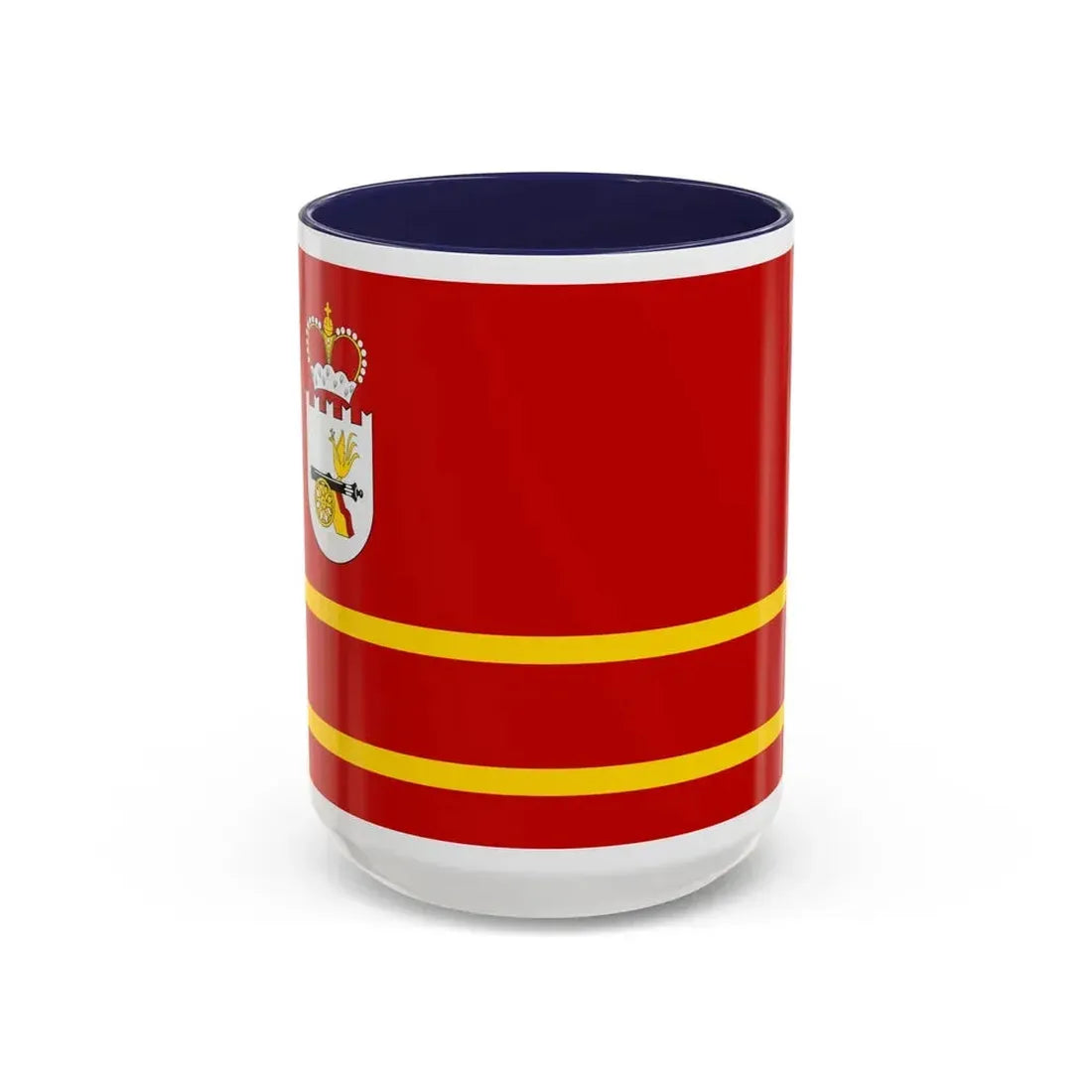 Flag of Smolensk Oblast Russia - Accent Coffee Mug 15oz Navy - Go Mug Yourself