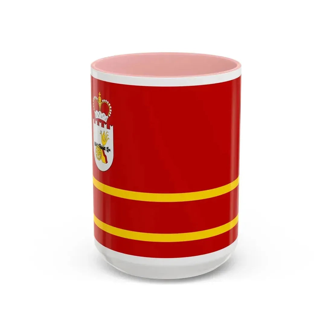 Flag of Smolensk Oblast Russia - Accent Coffee Mug 15oz Pink - Go Mug Yourself