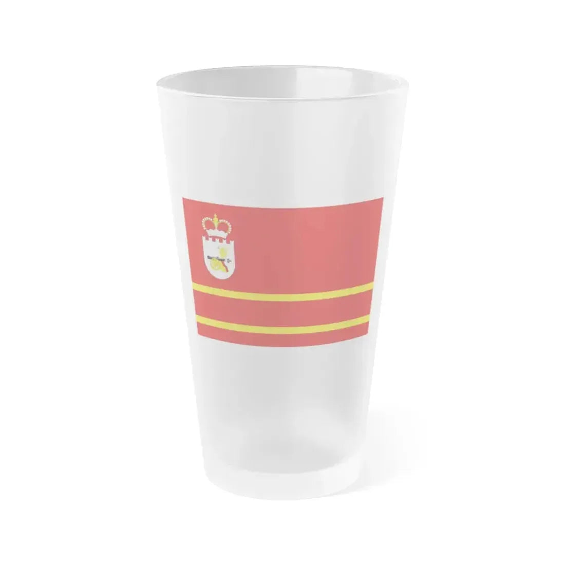 Flag of Smolensk Oblast Russia - Frosted Pint Glass 16oz 16oz Frosted - Go Mug Yourself