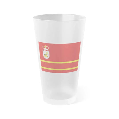 Flag of Smolensk Oblast Russia - Frosted Pint Glass 16oz 16oz Frosted - Go Mug Yourself