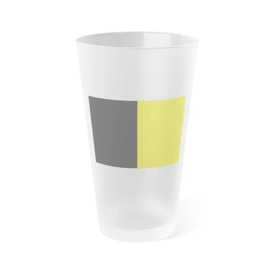 Flag of Sneek the second city of the province of Friesland Netherlands - Frosted Pint Glass 16oz 16oz Frosted - Go Mug Yourself