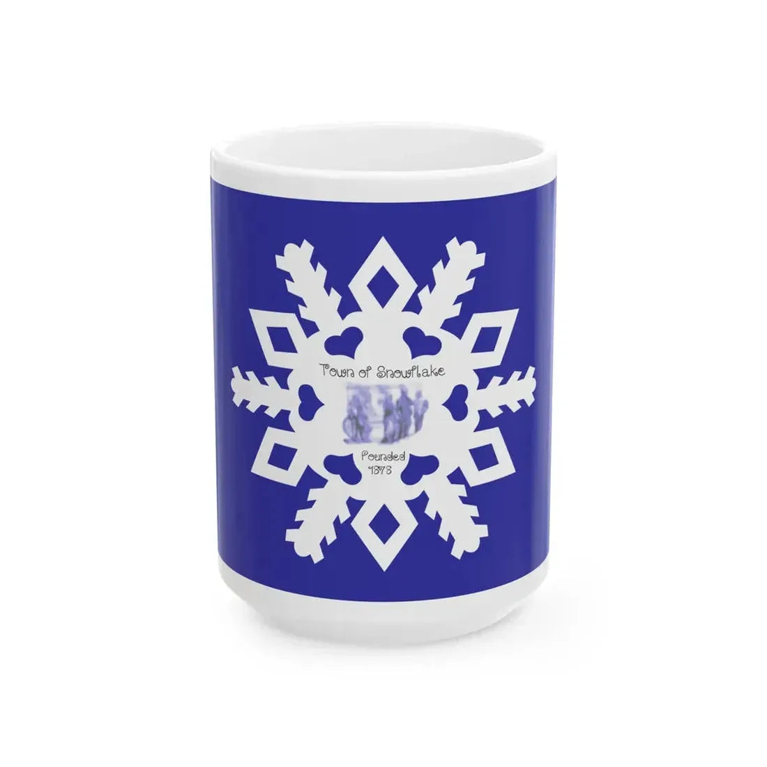 Flag of Snowflake Arizona (United States) White Coffee Mug 15oz - Go Mug Yourself
