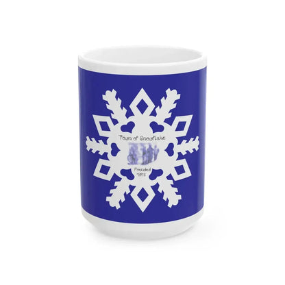 Flag of Snowflake Arizona (United States) White Coffee Mug 15oz - Go Mug Yourself
