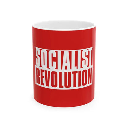 Flag of Socialist Revolution United States (United States) White Coffee Mug 11oz - Go Mug Yourself