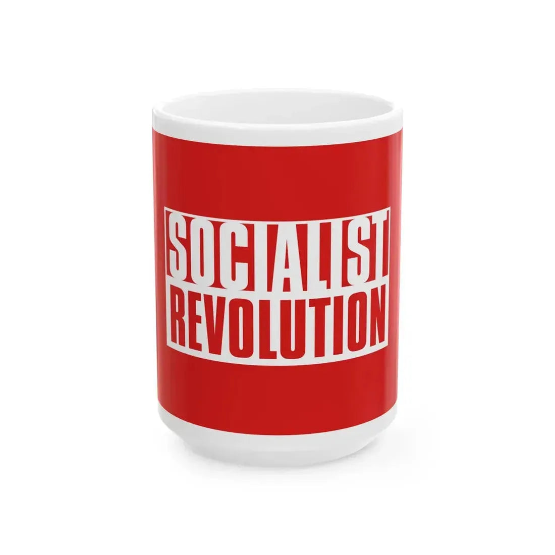 Flag of Socialist Revolution United States (United States) White Coffee Mug 15oz - Go Mug Yourself