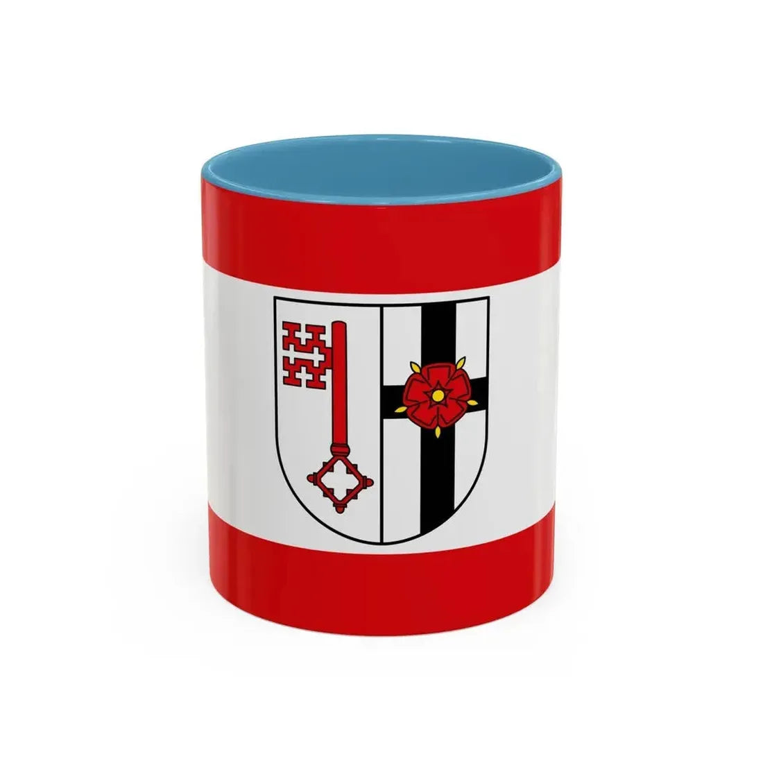 Flag of Soest Germany - Accent Coffee Mug 11oz Light Blue - Go Mug Yourself