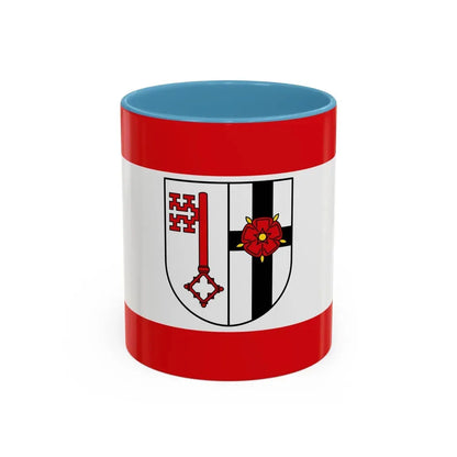 Flag of Soest Germany - Accent Coffee Mug 11oz Light Blue - Go Mug Yourself