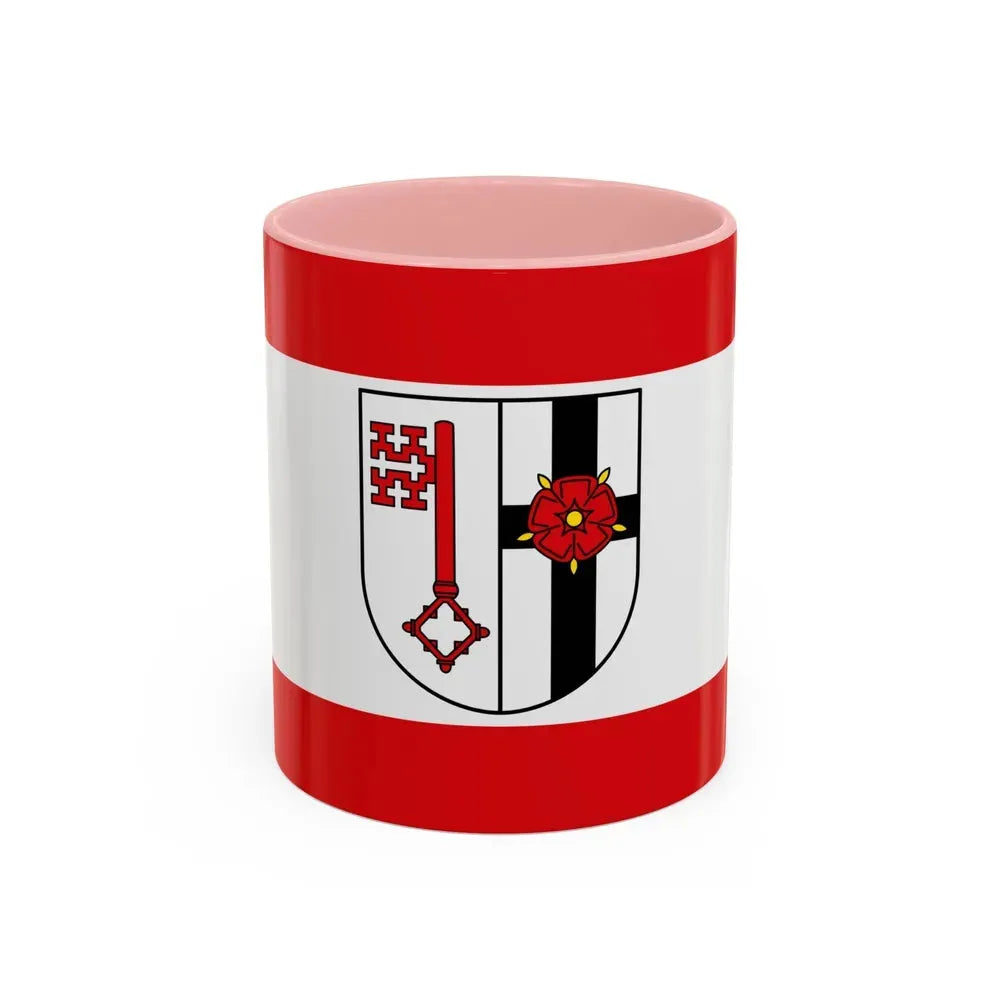 Flag of Soest Germany - Accent Coffee Mug 11oz Pink - Go Mug Yourself