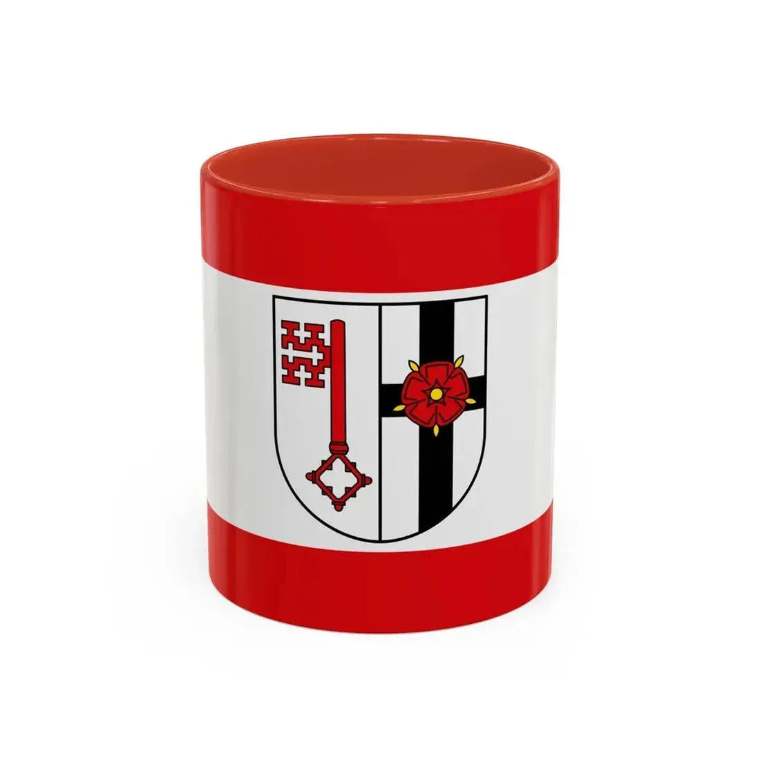 Flag of Soest Germany - Accent Coffee Mug 11oz Red - Go Mug Yourself