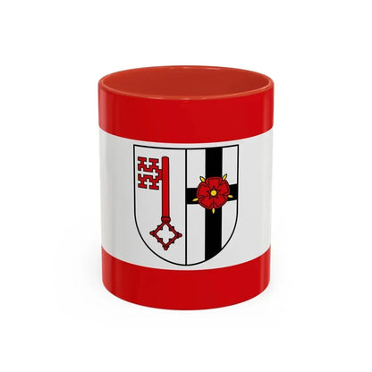 Flag of Soest Germany - Accent Coffee Mug 11oz Red - Go Mug Yourself