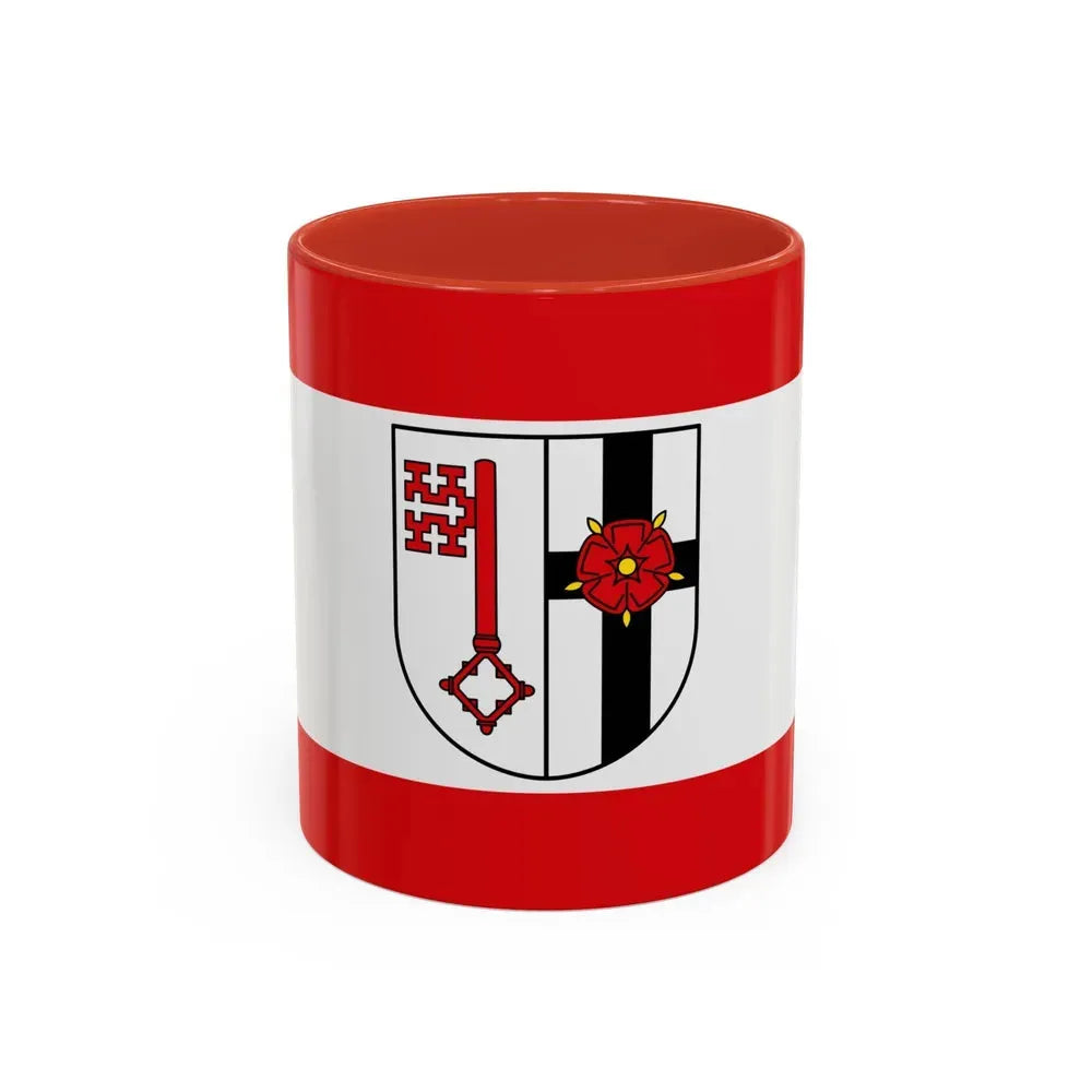 Flag of Soest Germany - Accent Coffee Mug 11oz Red - Go Mug Yourself